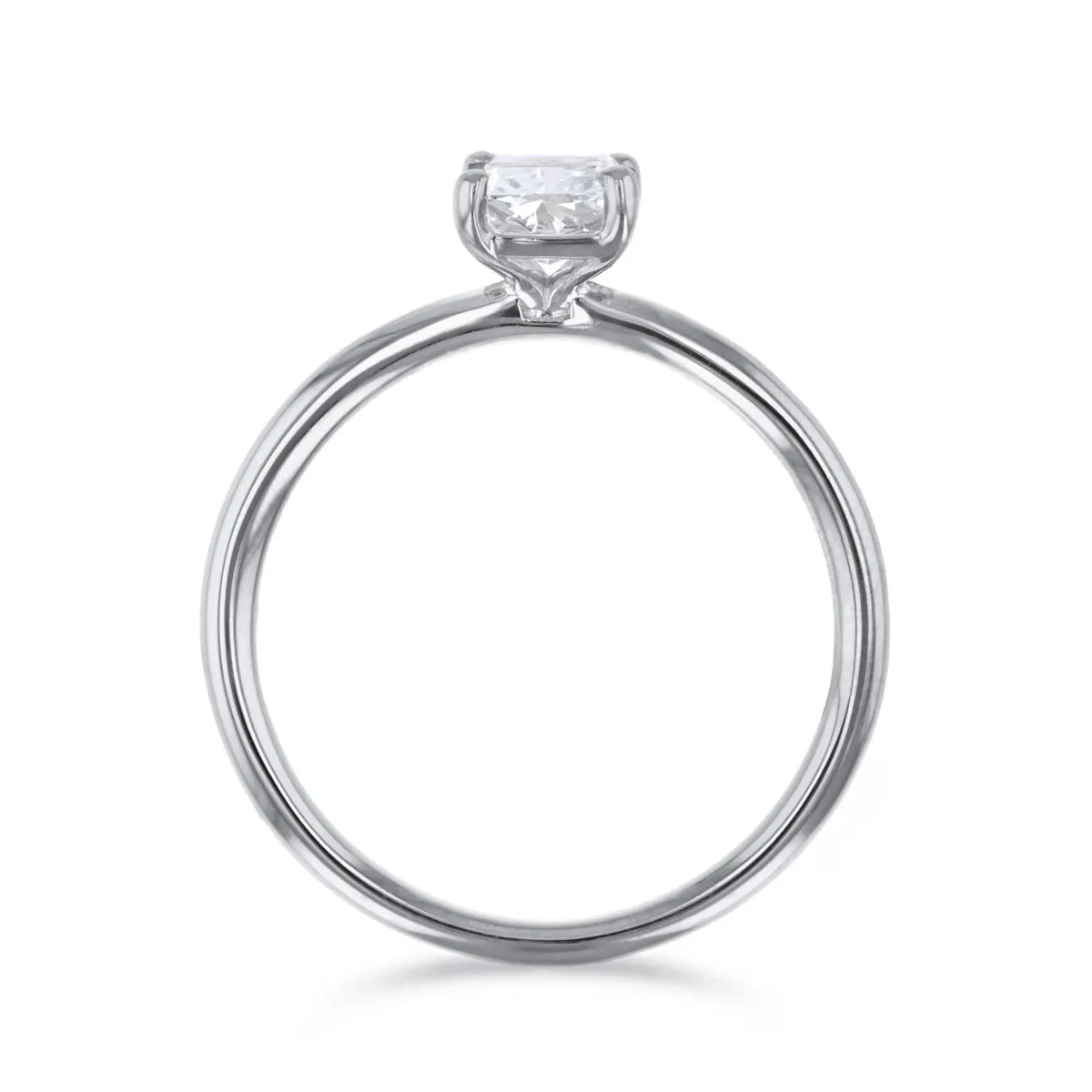 0-75ct Sofia Radiant Cut Diamond Solitaire Engagement Ring | 18ct White Gold