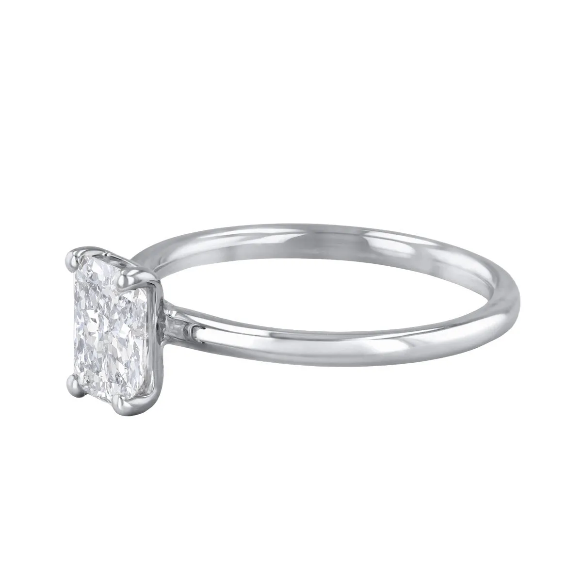 0-75ct Sofia Radiant Cut Diamond Solitaire Engagement Ring | 18ct White Gold