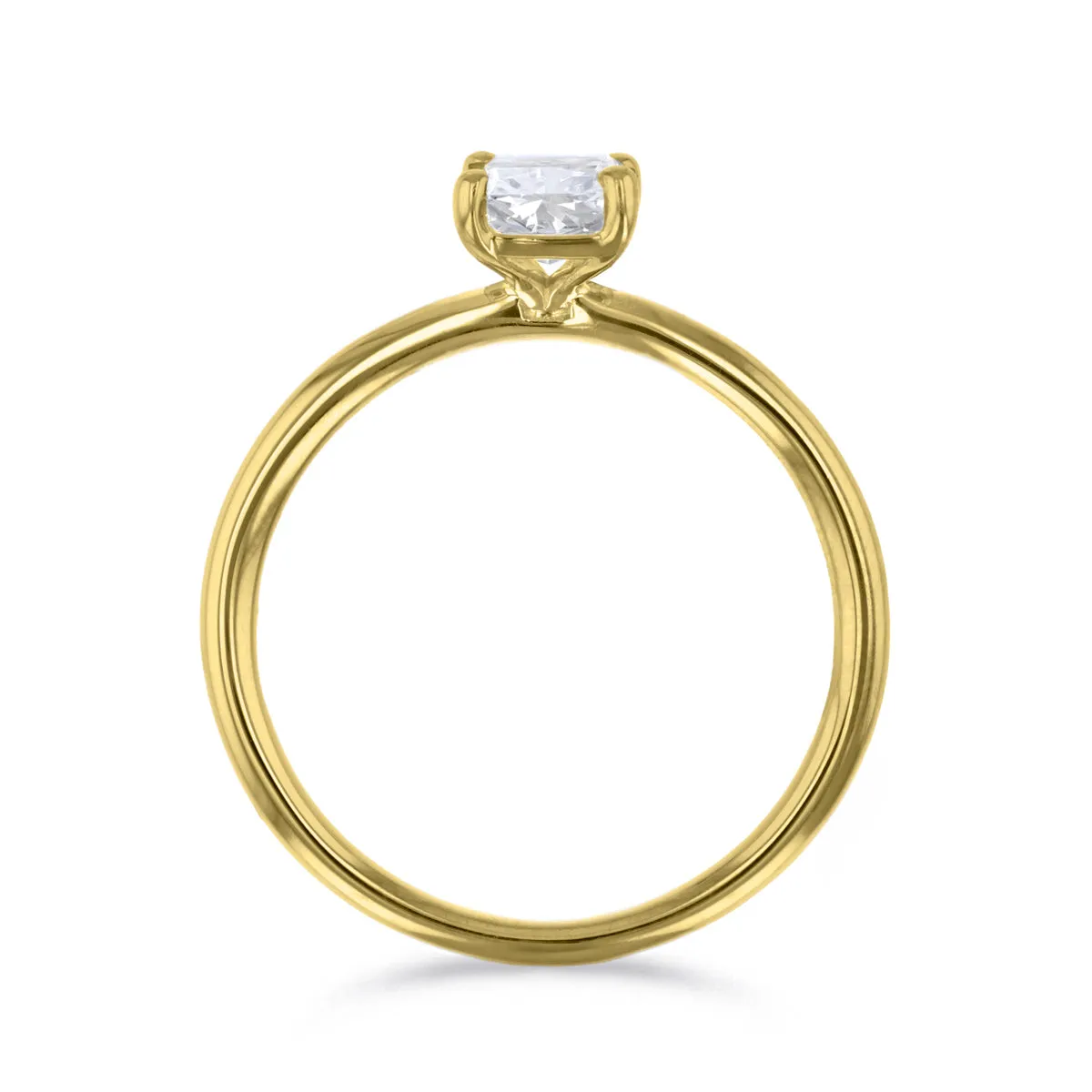 0-75ct Sofia Radiant Cut Diamond Solitaire Engagement Ring | 18ct Yellow Gold