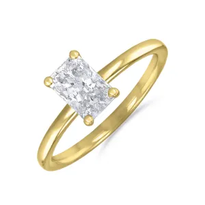 0-75ct Sofia Radiant Cut Diamond Solitaire Engagement Ring | 18ct Yellow Gold