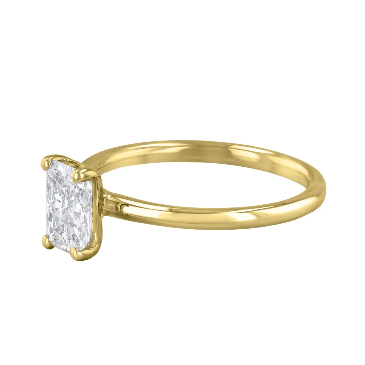0-75ct Sofia Radiant Cut Diamond Solitaire Engagement Ring | 18ct Yellow Gold