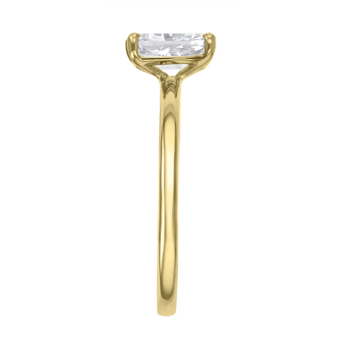 0-75ct Sofia Radiant Cut Diamond Solitaire Engagement Ring | 18ct Yellow Gold
