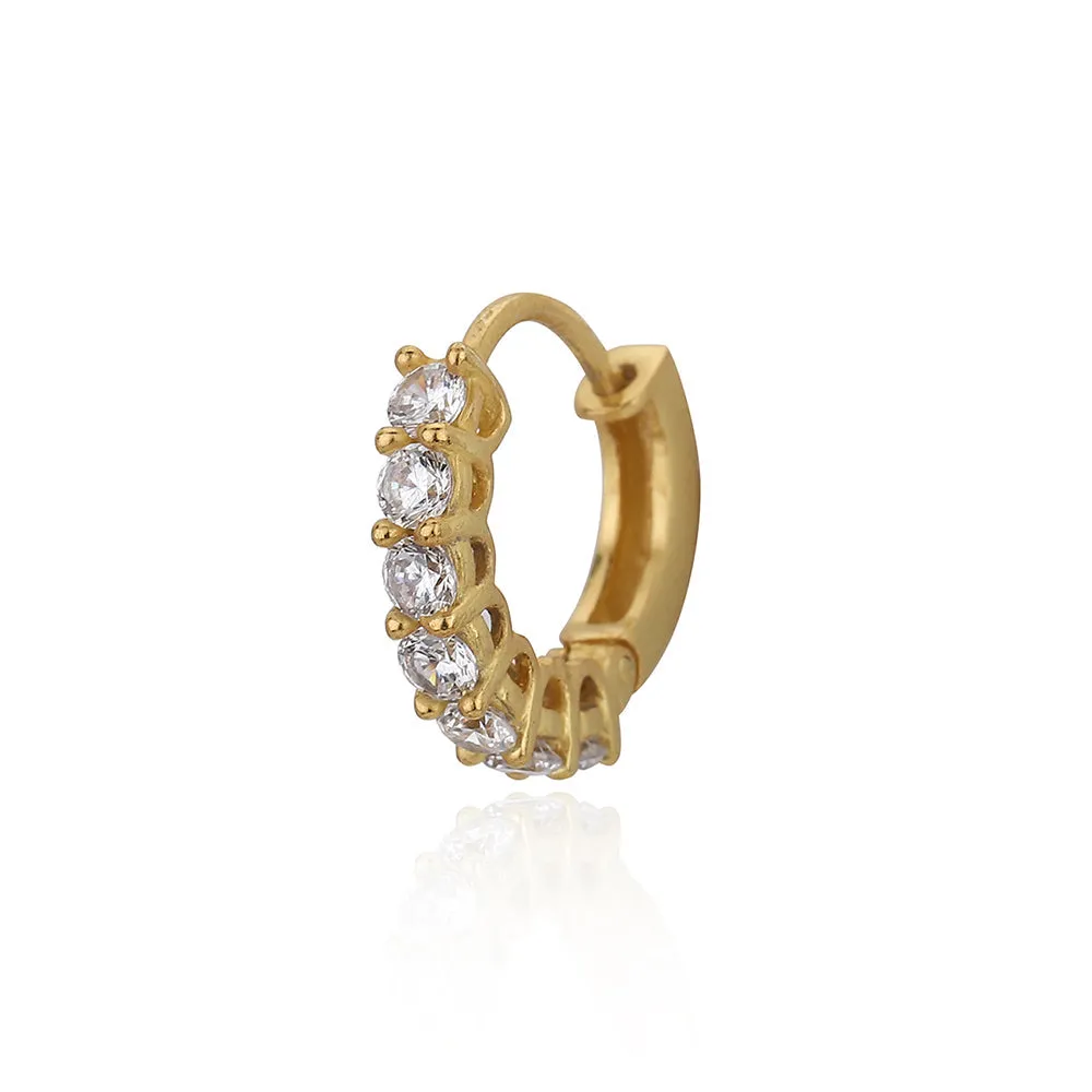 18Kt Gold Plated With Cz Contemporary Stud Earring For Women