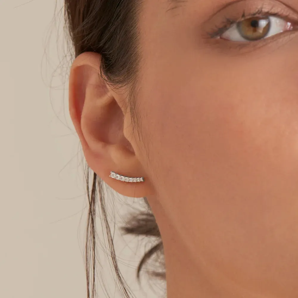 Ania Haie Glam Crawler Stud Earrings