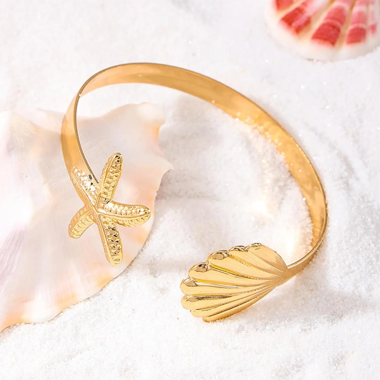 Arm Cuff for Women Upper Arm Cuffs Jewelry Gold Cuff Bangles Bracelet Summer Beach Essentials 2025