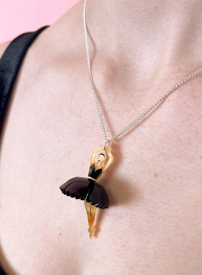 Ballerina Pendant - Recycled Black