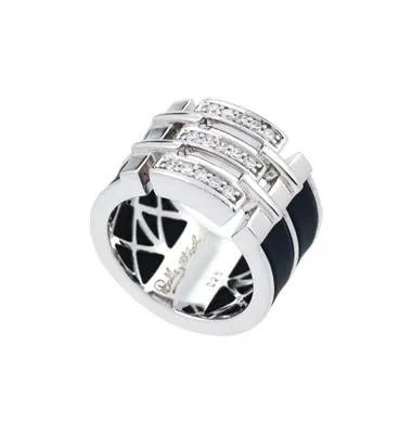Belle Etoile Links Ring Classic Fine Solid Sterling Silver