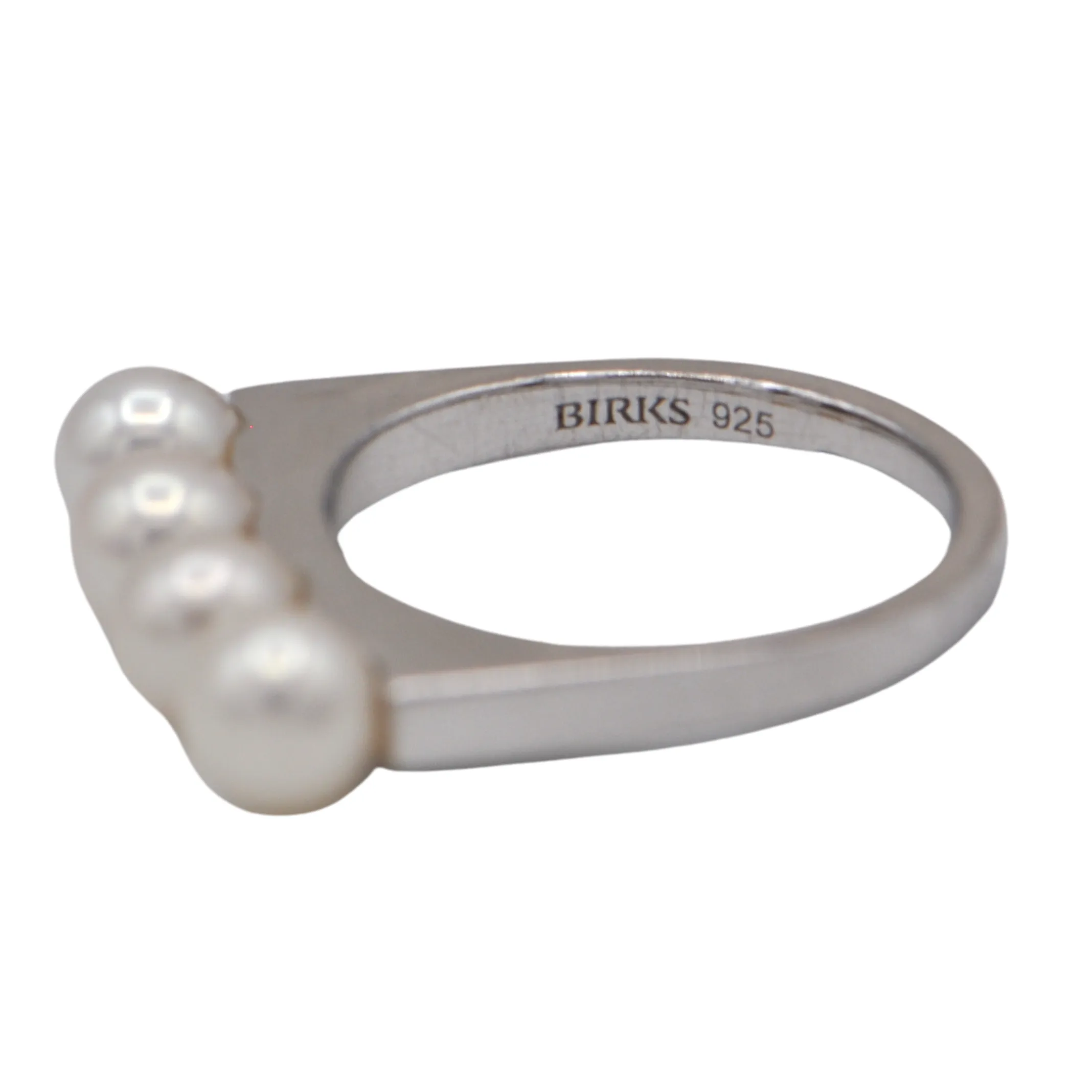 Birks Rock & Pearl Collection Sterling Stackable Ring Set