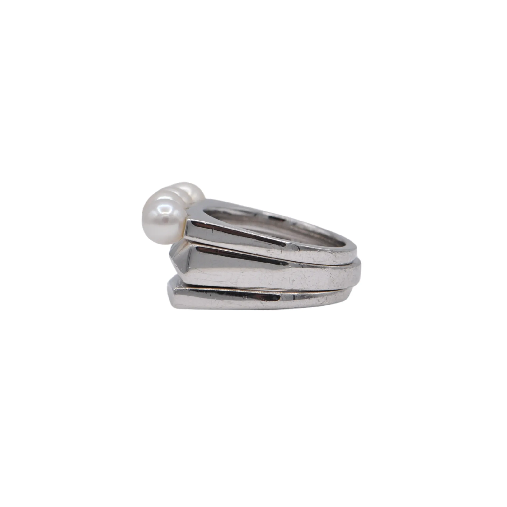 Birks Rock & Pearl Collection Sterling Stackable Ring Set