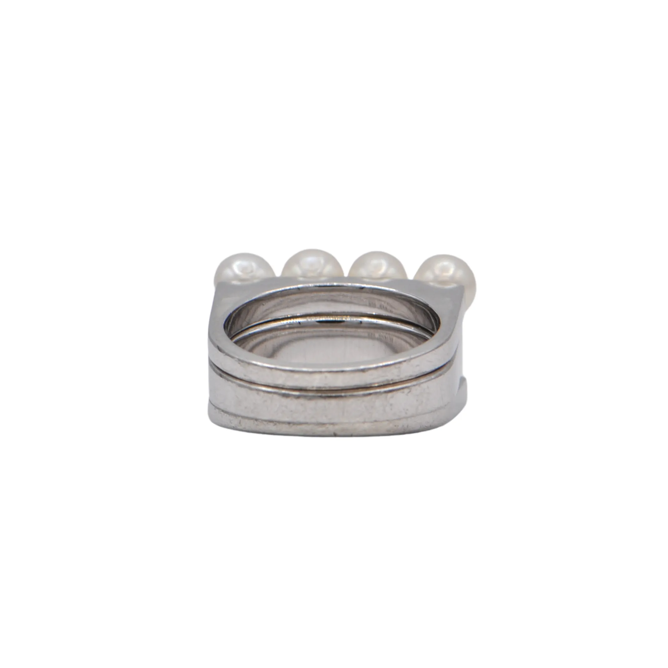 Birks Rock & Pearl Collection Sterling Stackable Ring Set