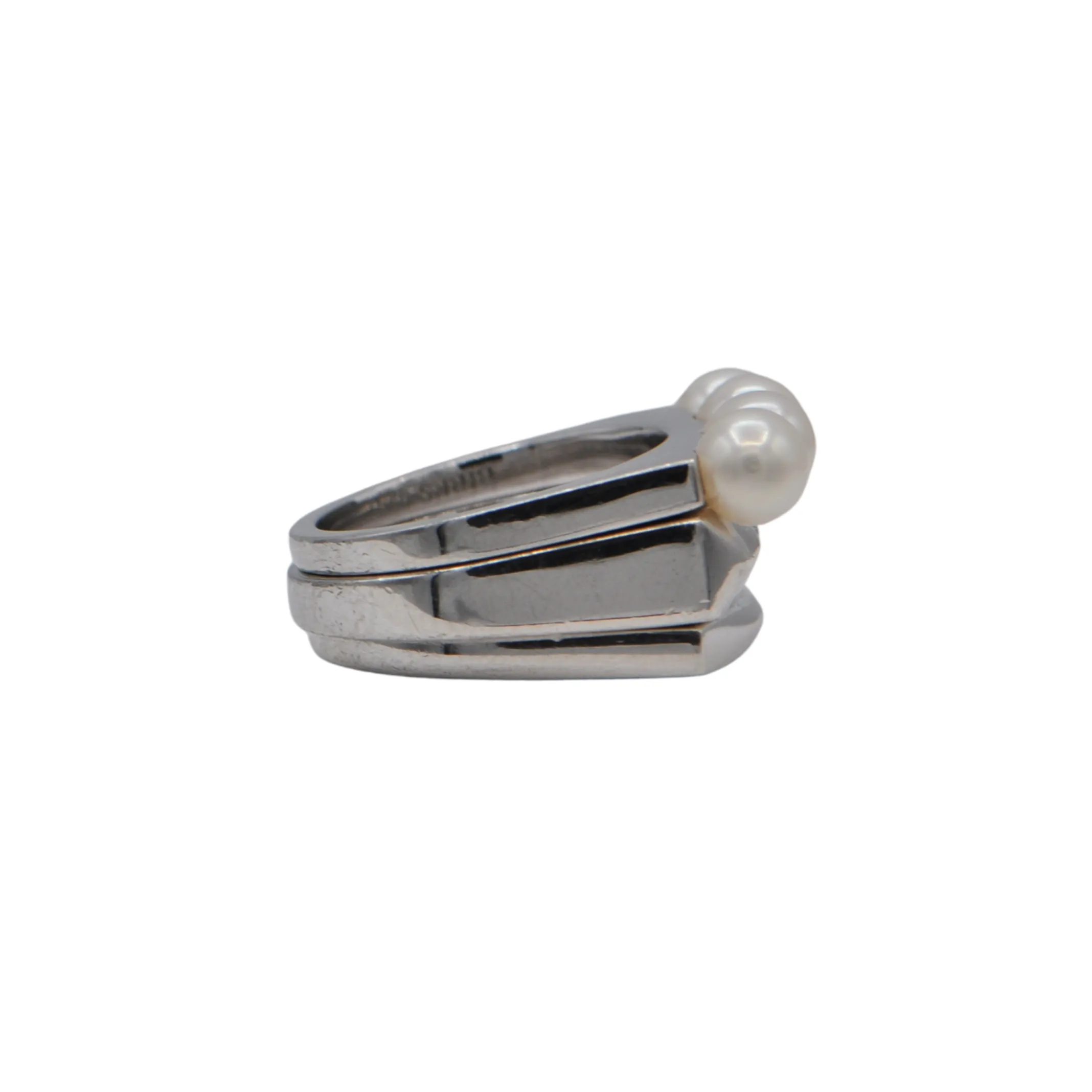 Birks Rock & Pearl Collection Sterling Stackable Ring Set
