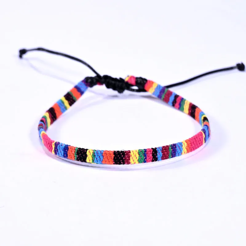 Braided Rainbow Bohemian Friendship Bracelet