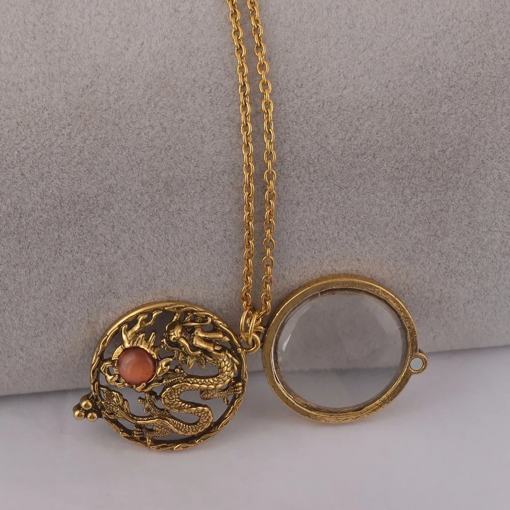 Celestial Dragon Magnifying Glass Necklace