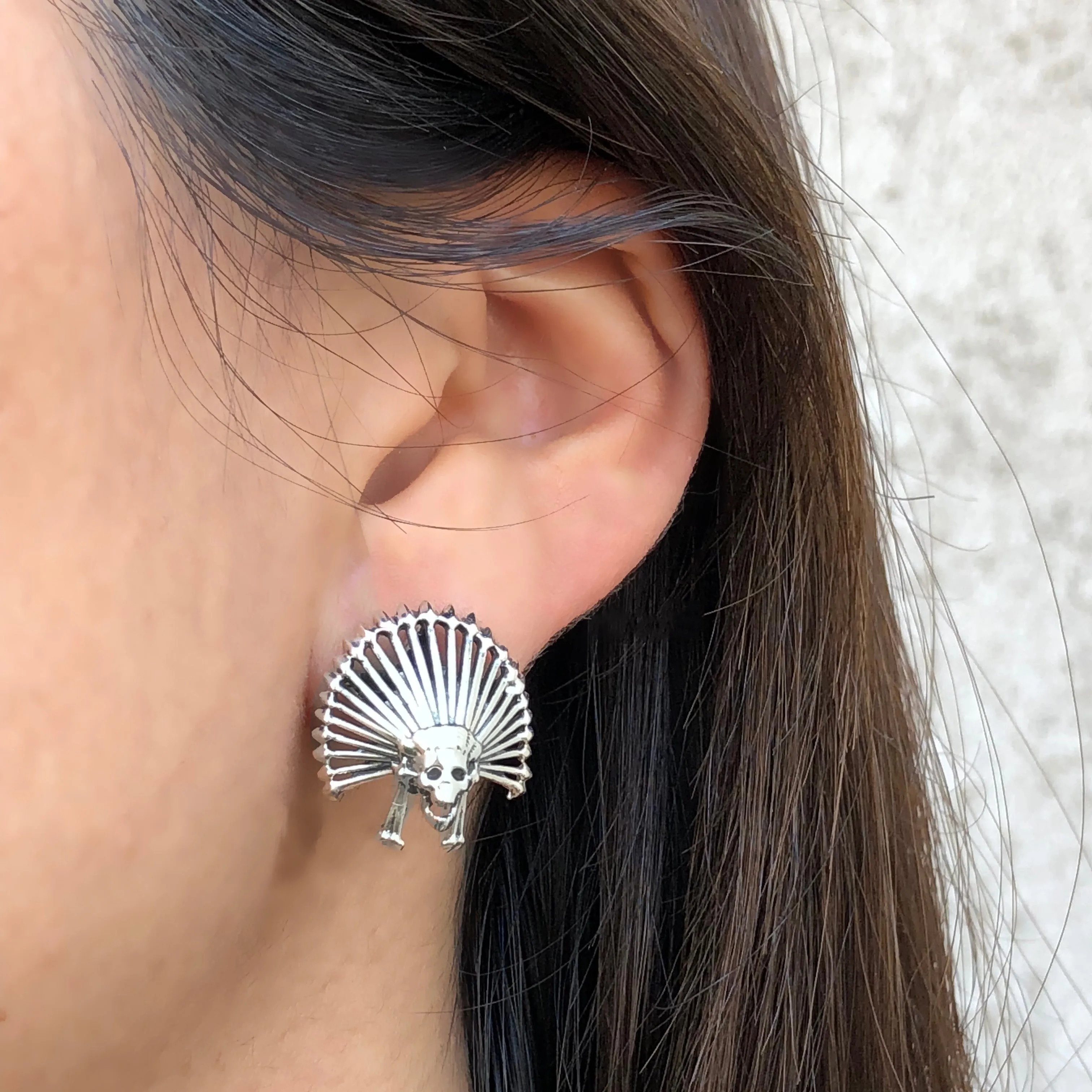 Chief Kill Hater Earrings<br>By Cody Sanderson