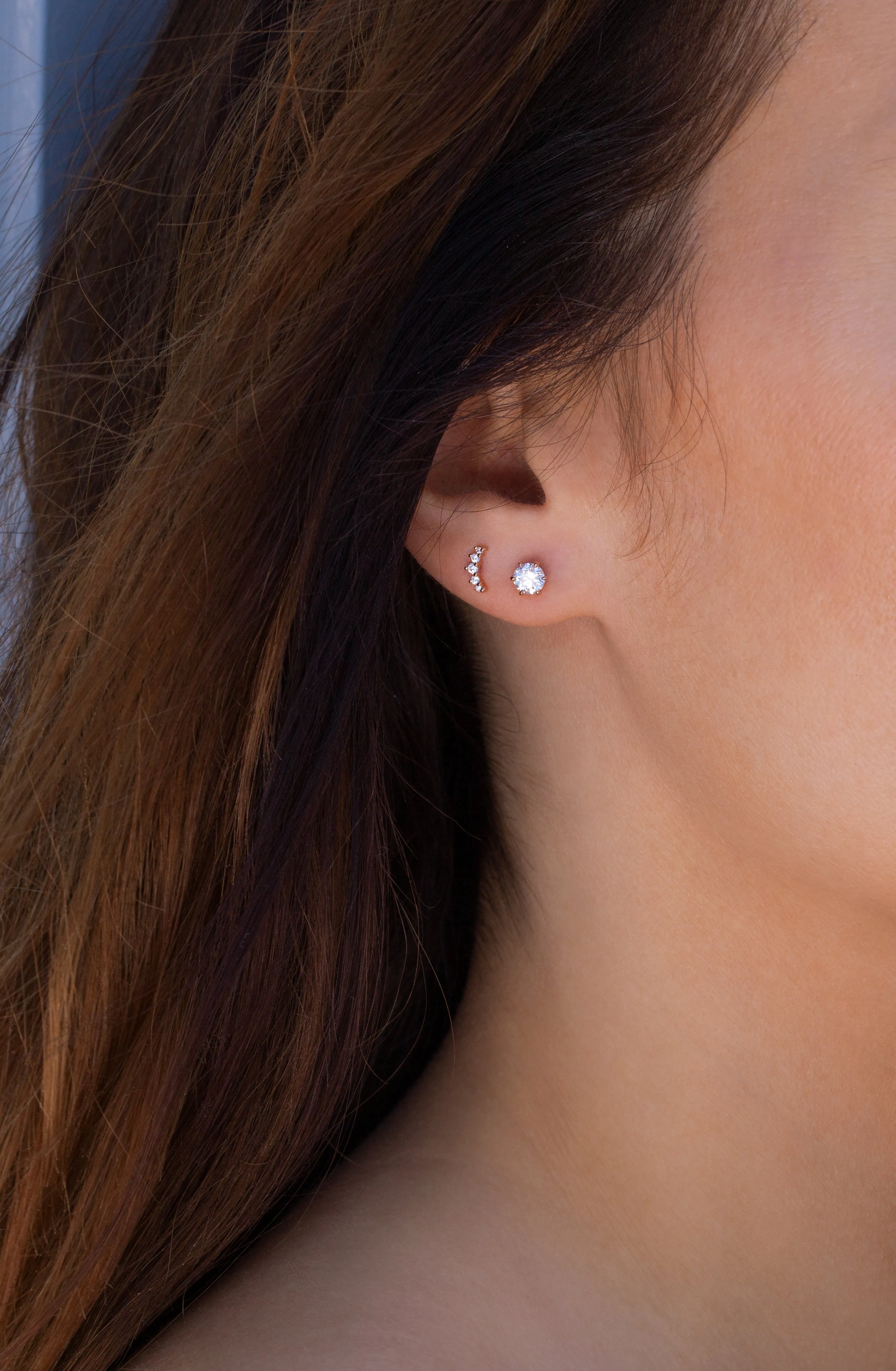 Diamond Cleo Studs