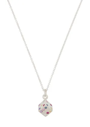 Dice Necklace in Sterling Silver - Multi