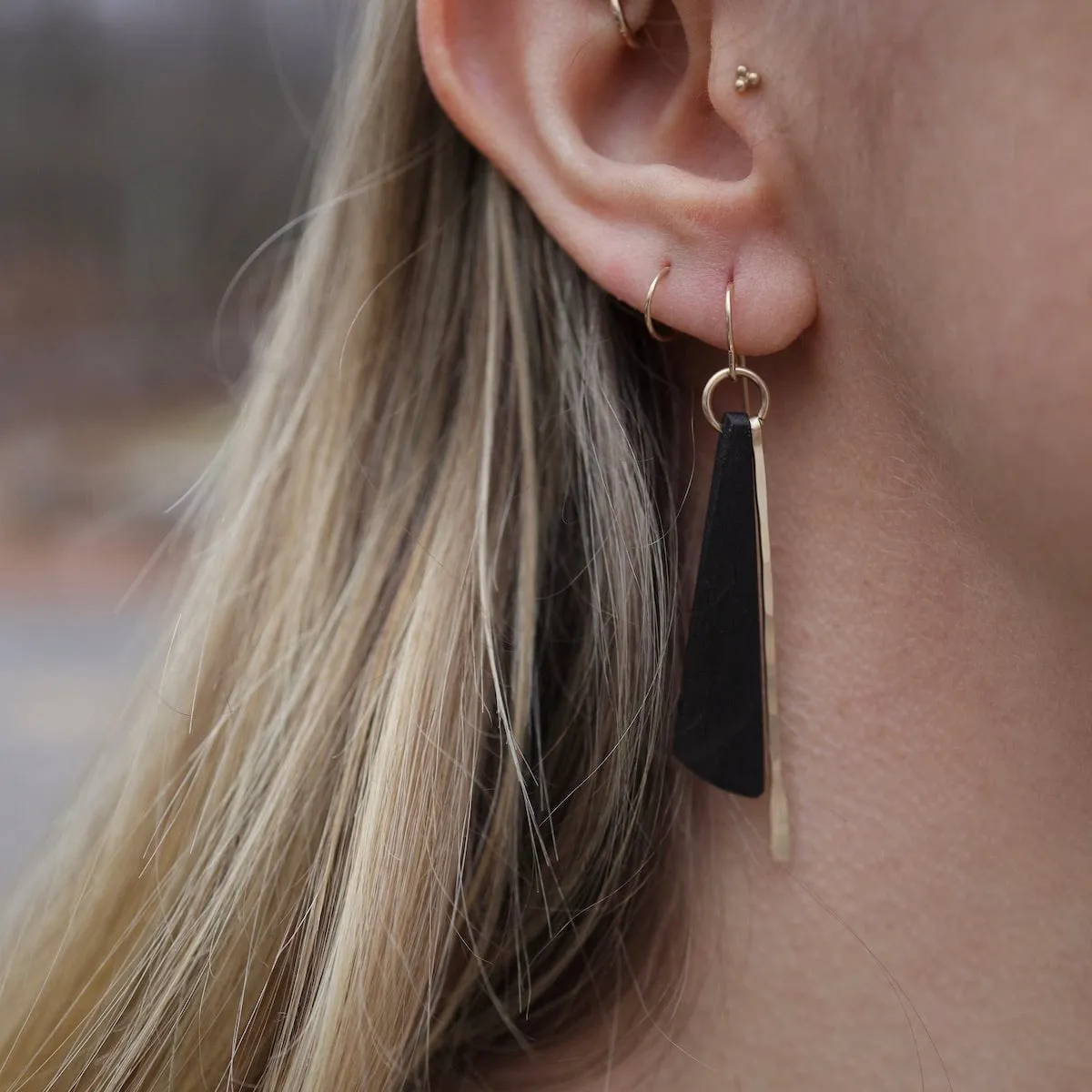 Ebony Kira Earrings Gold