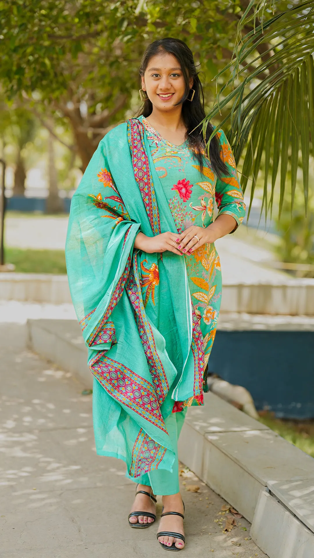 Emerald Elegance Suit Set