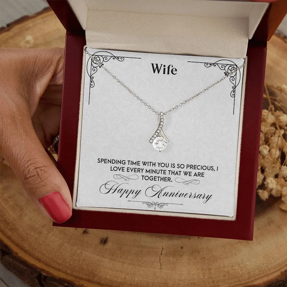 Eternal Love Ribbon Pendant - A Timeless Symbol of Anniversary Devotion