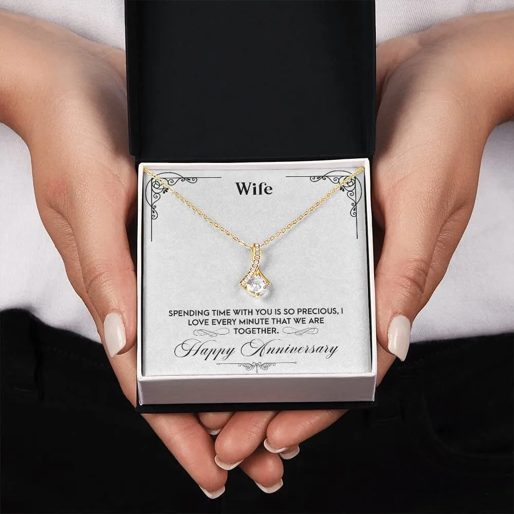 Eternal Love Ribbon Pendant - A Timeless Symbol of Anniversary Devotion