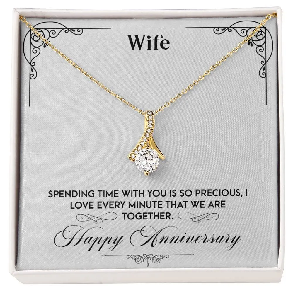 Eternal Love Ribbon Pendant - A Timeless Symbol of Anniversary Devotion