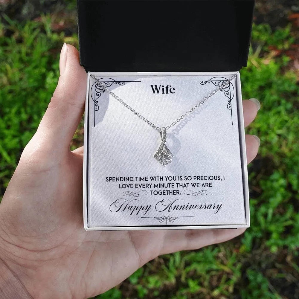 Eternal Love Ribbon Pendant - A Timeless Symbol of Anniversary Devotion