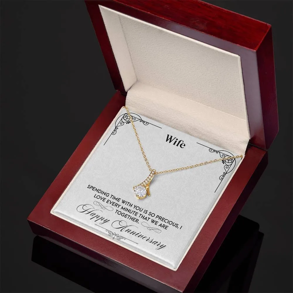 Eternal Love Ribbon Pendant - A Timeless Symbol of Anniversary Devotion