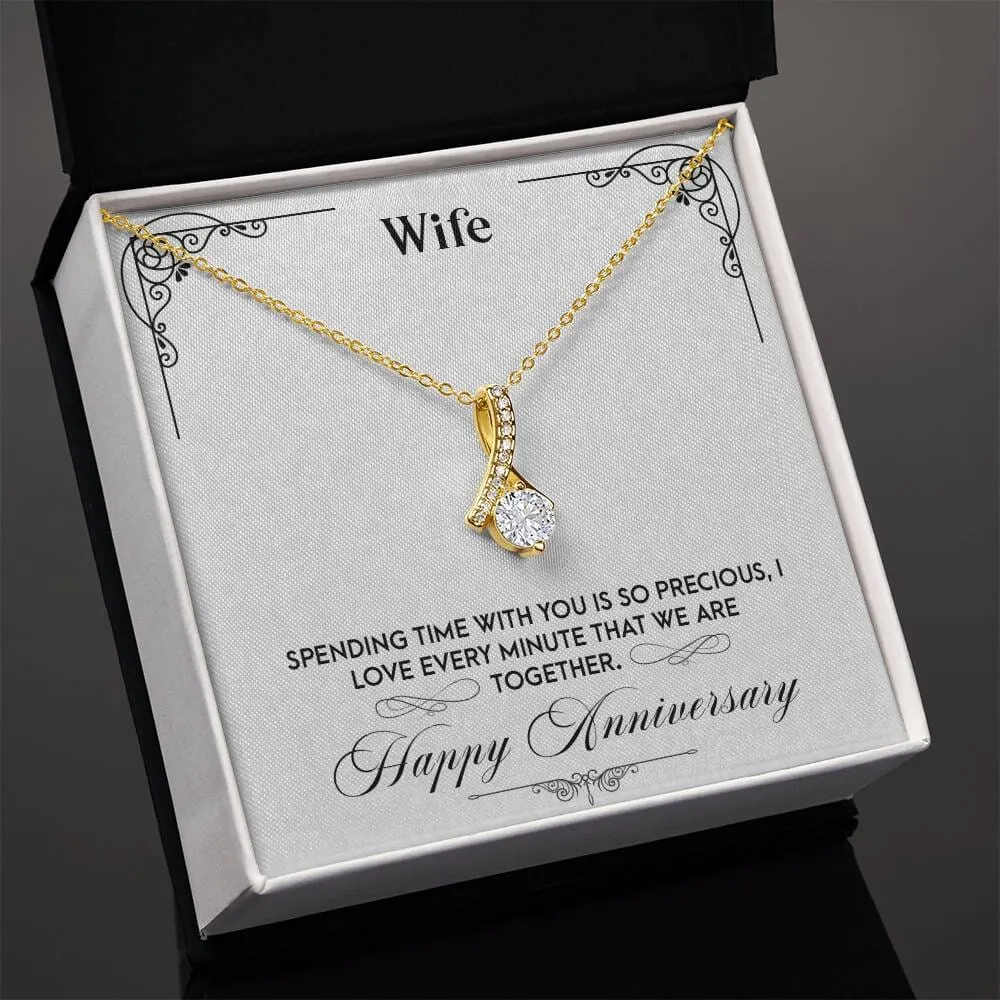 Eternal Love Ribbon Pendant - A Timeless Symbol of Anniversary Devotion
