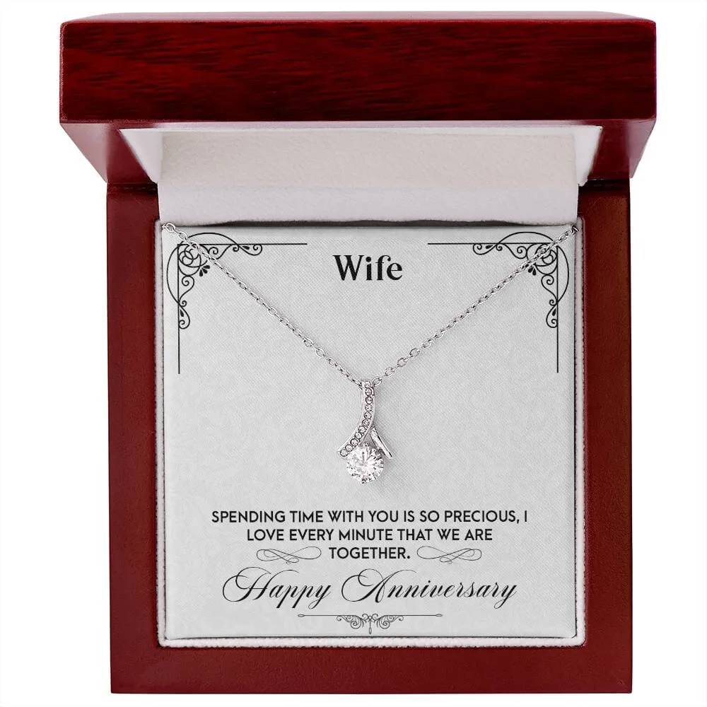 Eternal Love Ribbon Pendant - A Timeless Symbol of Anniversary Devotion