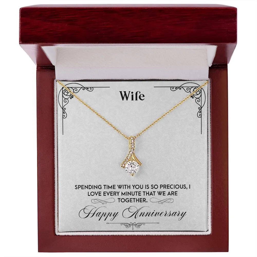 Eternal Love Ribbon Pendant - A Timeless Symbol of Anniversary Devotion