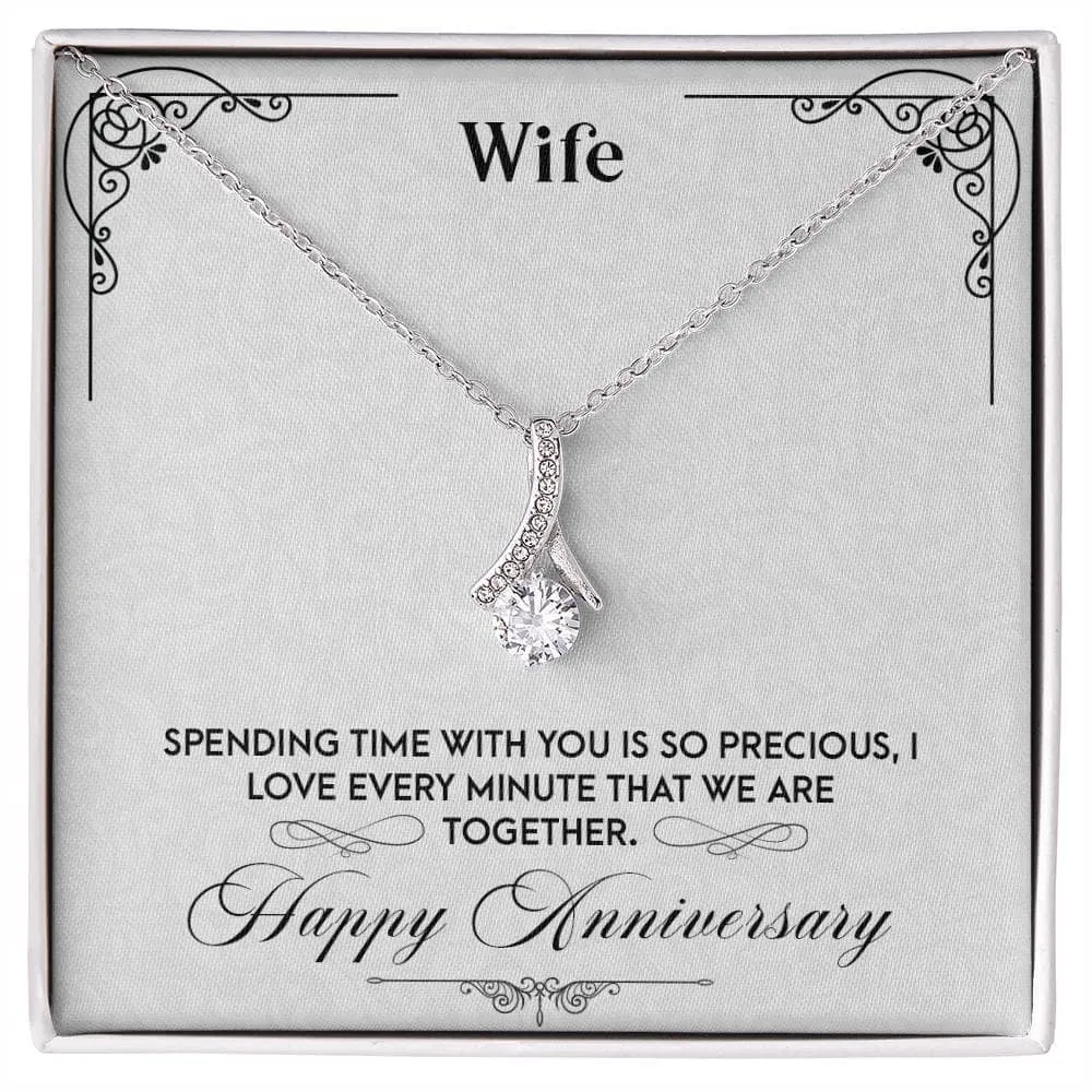 Eternal Love Ribbon Pendant - A Timeless Symbol of Anniversary Devotion