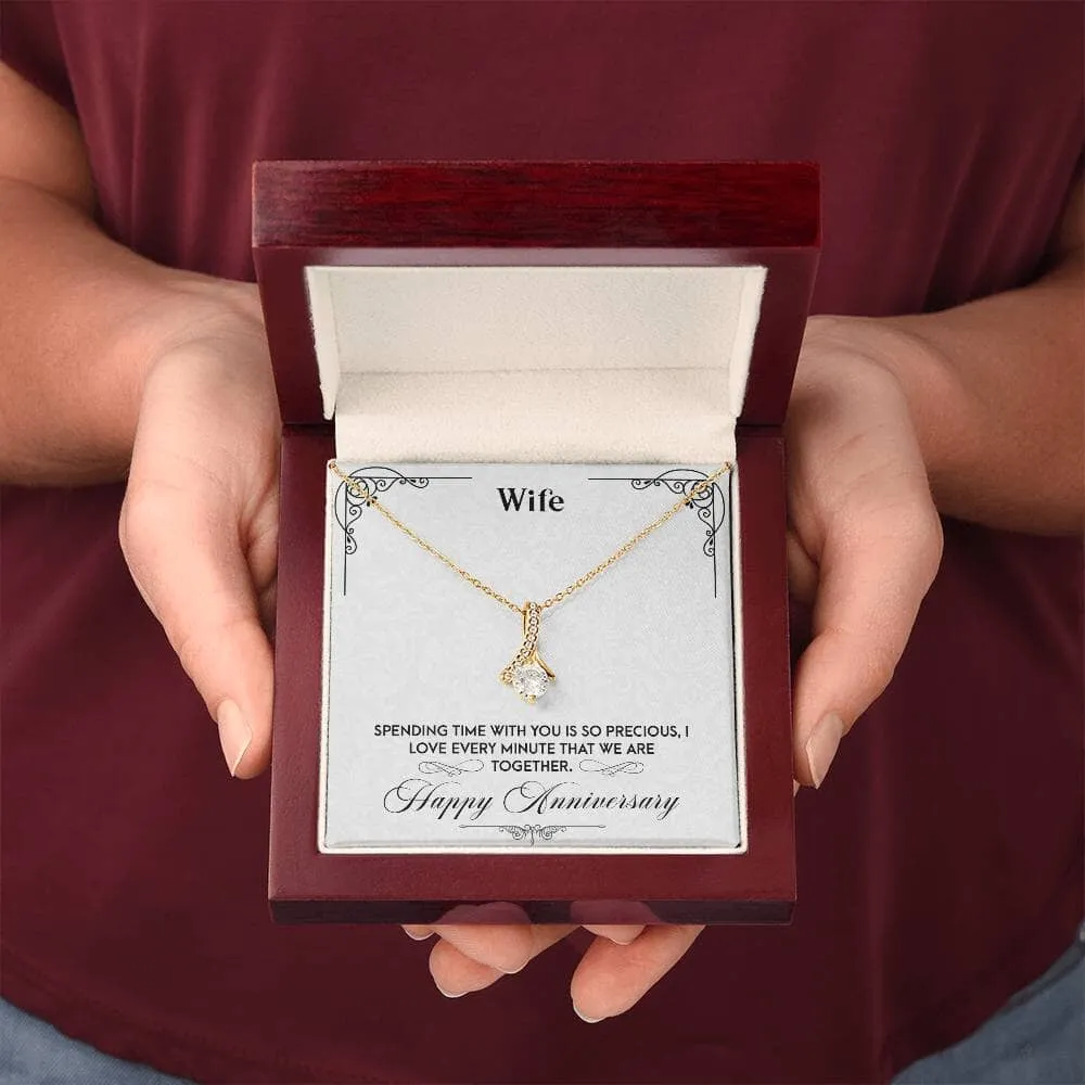 Eternal Love Ribbon Pendant - A Timeless Symbol of Anniversary Devotion
