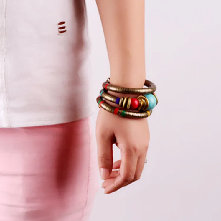 Fashion retro beaded bohemian ethnic style multi-layer bracelet bracelet jewelry