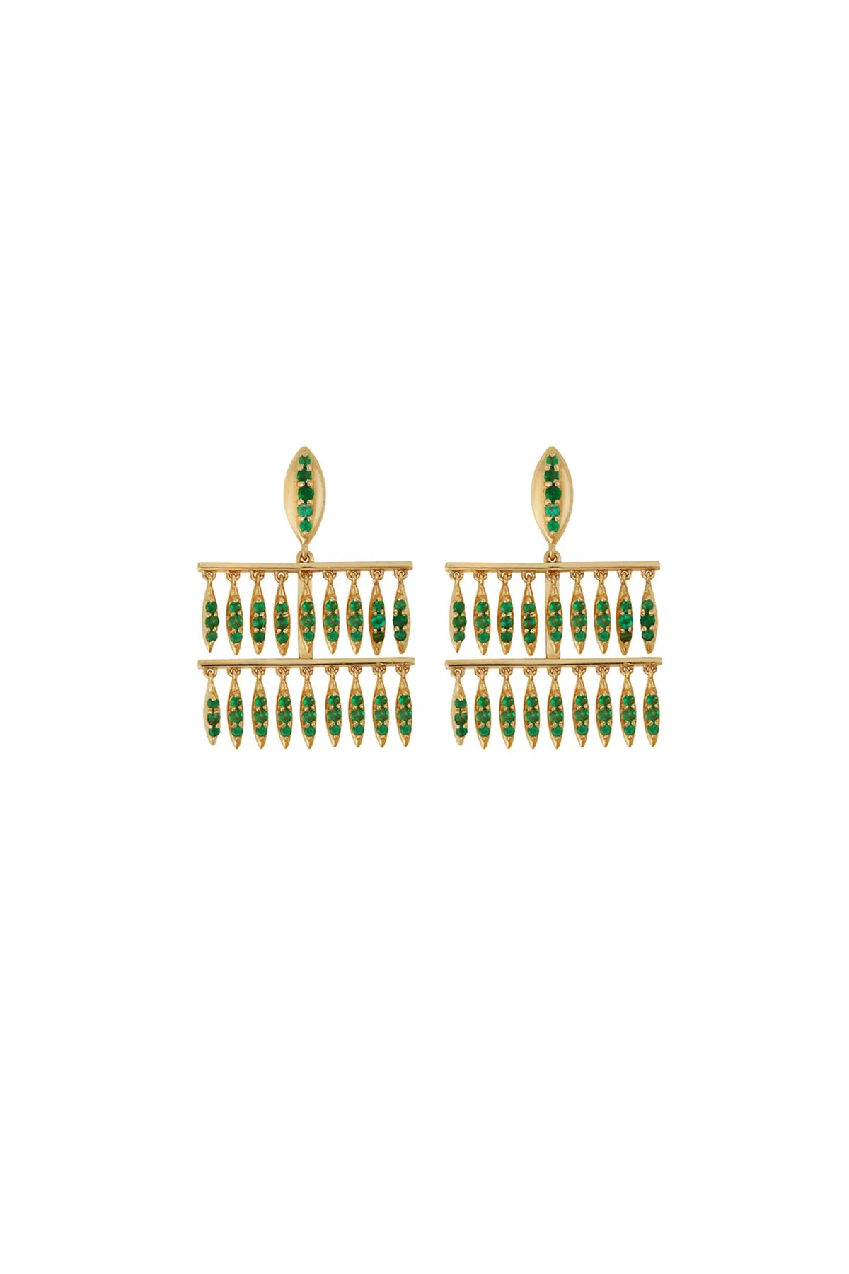 Grass mini raining drops emerald