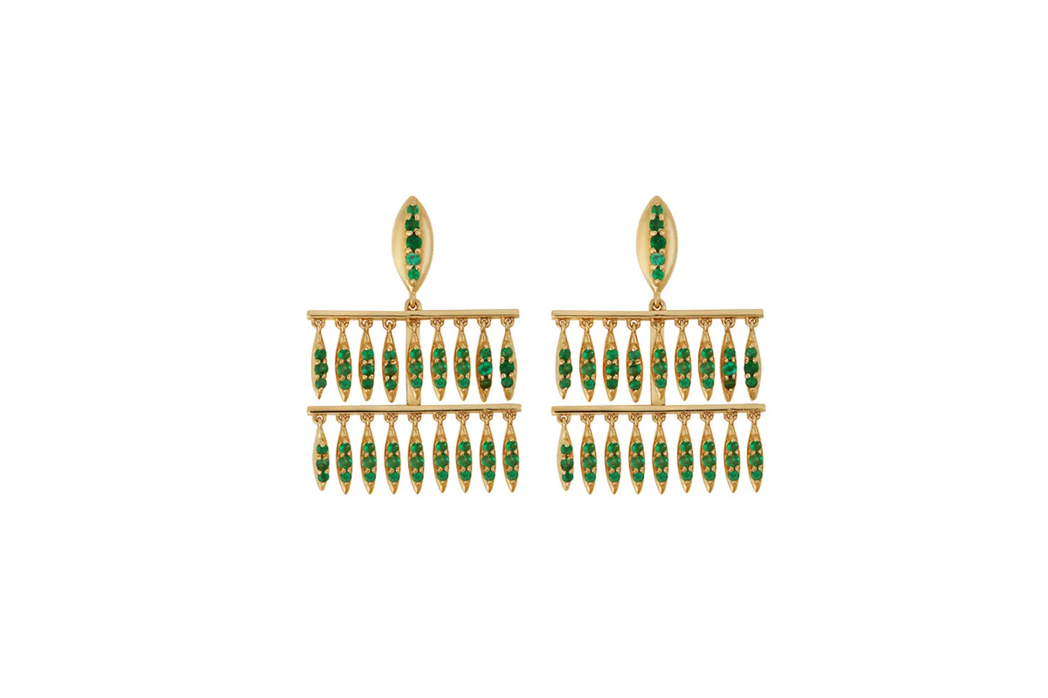 Grass mini raining drops emerald