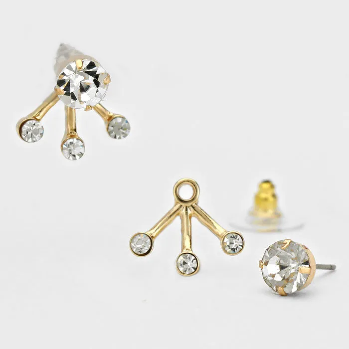 iLLASPARKZ Crystal Ear jacket Stud Earrings