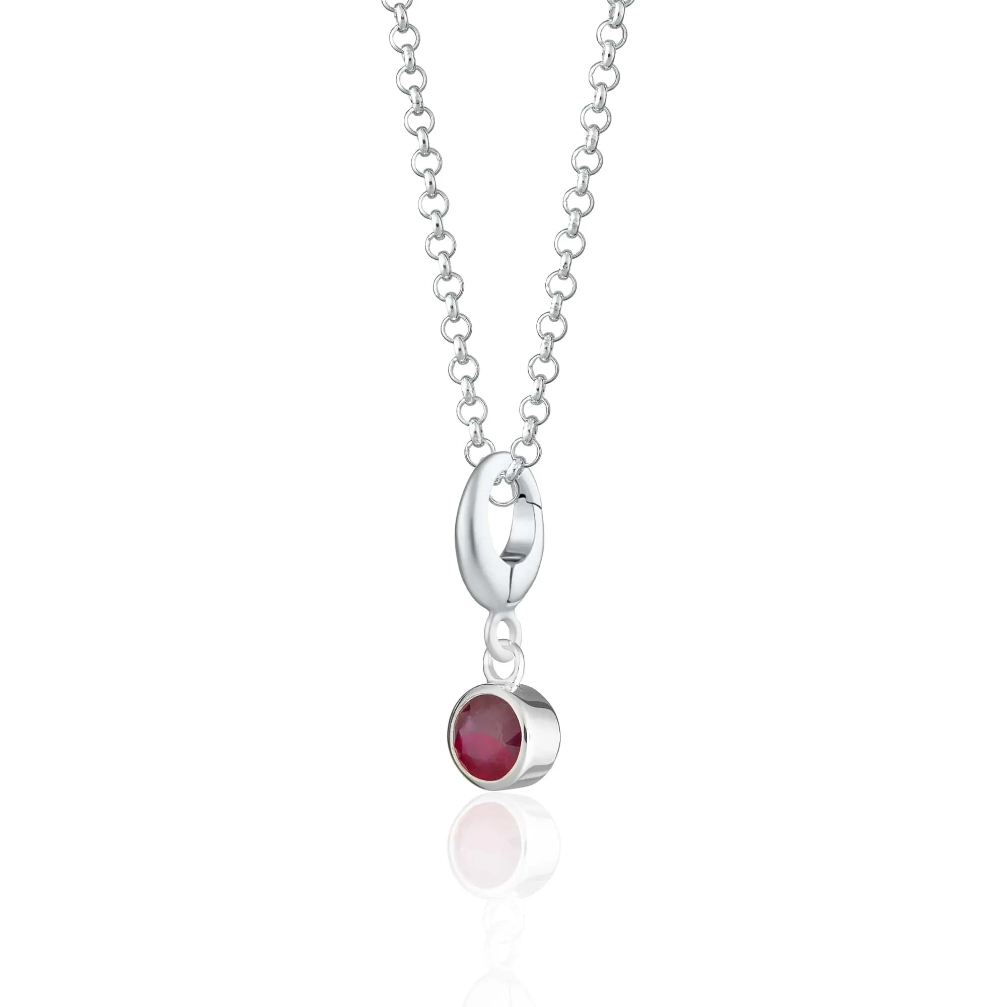July Birthstone Necklace (Ruby)