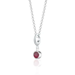 July Birthstone Necklace (Ruby)