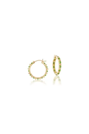 Large Valerie Tsavorite Hoops