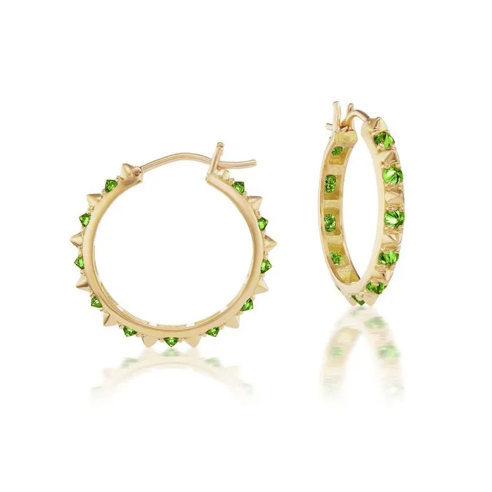 Large Valerie Tsavorite Hoops