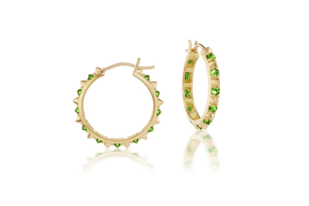 Large Valerie Tsavorite Hoops