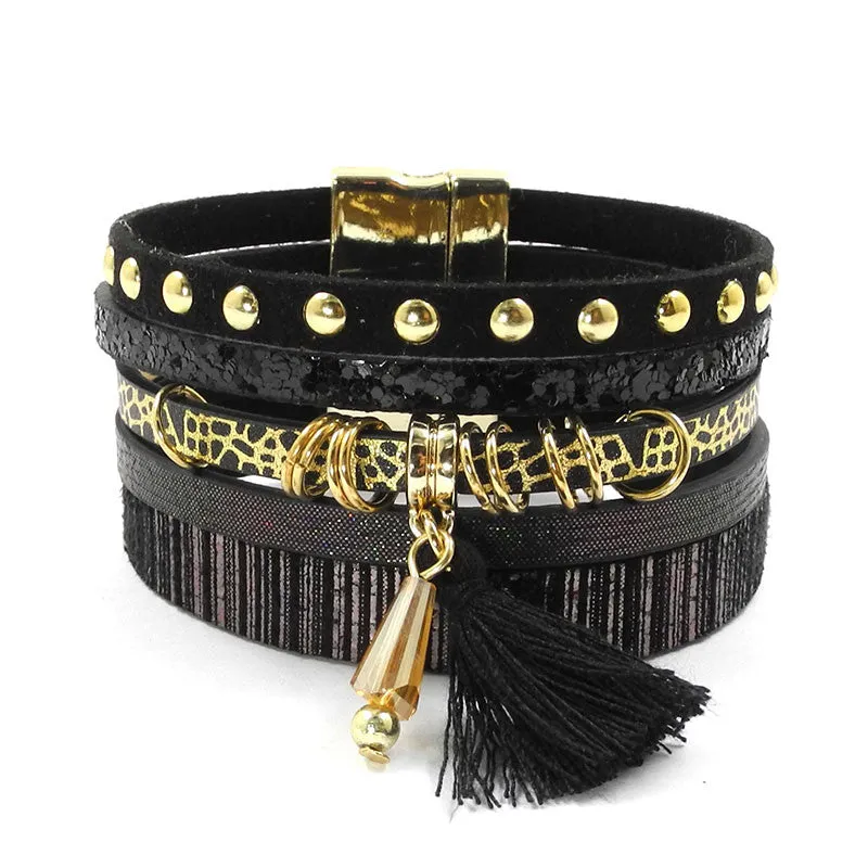 Leather bracelet 6 color bracelets winter charm bracelets Bohemian bracelets&bangles for women Christmas gift