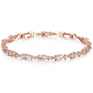 Luxury Rose Gold Color Chain Link Bracelet