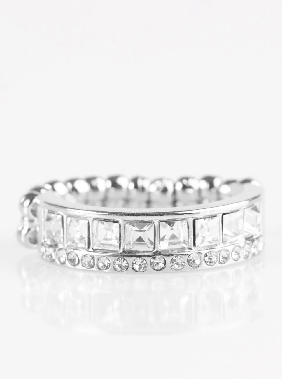 Money Motto White Ring