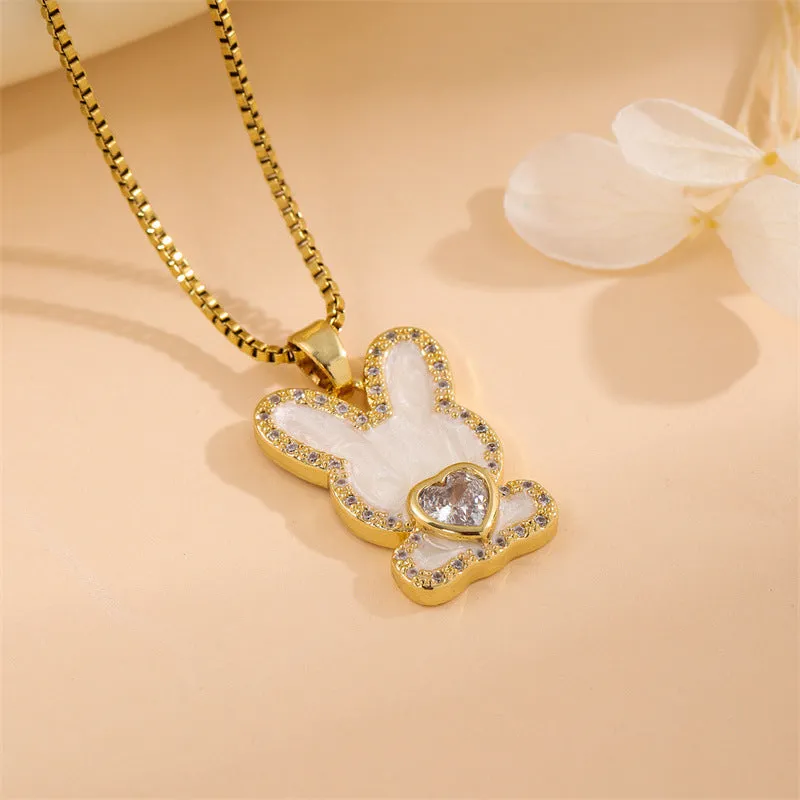 Natural Animal Stainless Steel Electroplating Necklaces