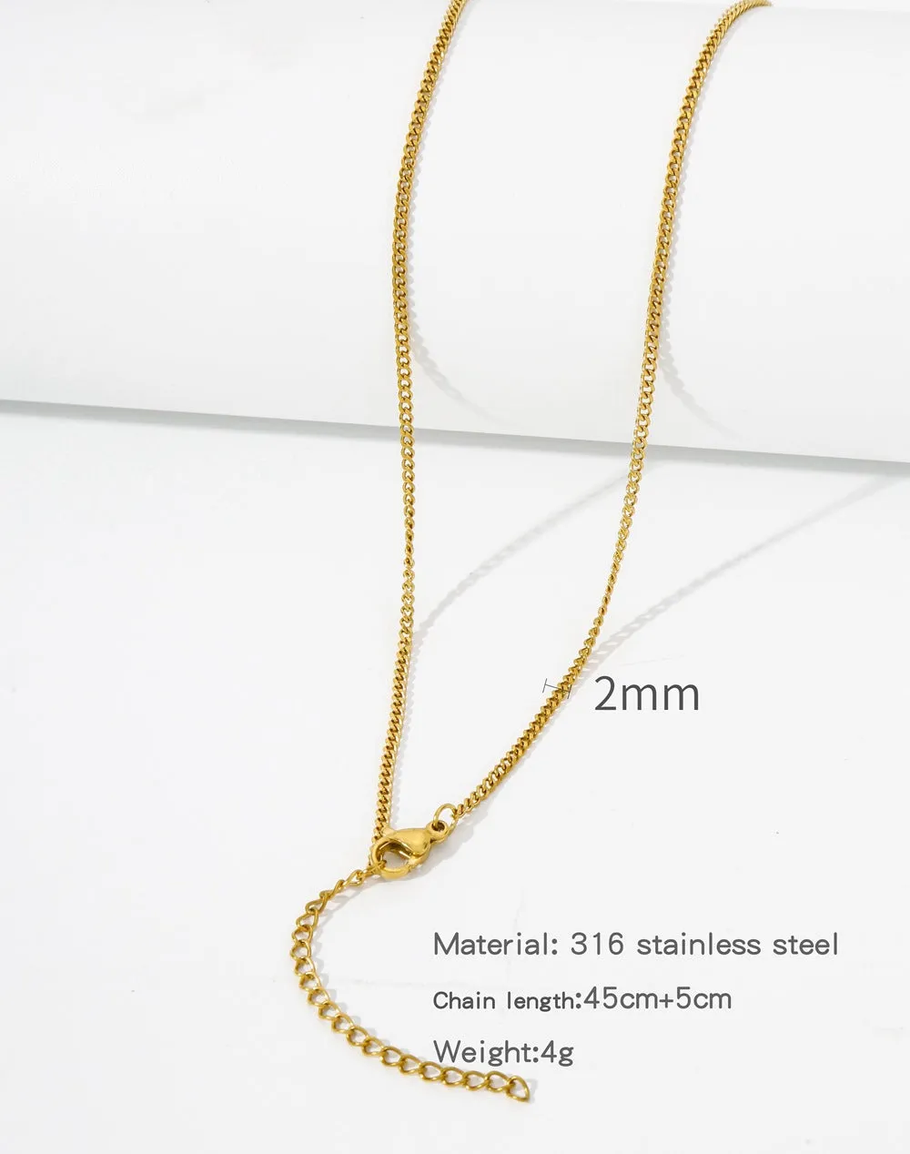 Natural Celestial Stainless Steel Electroplating Necklaces
