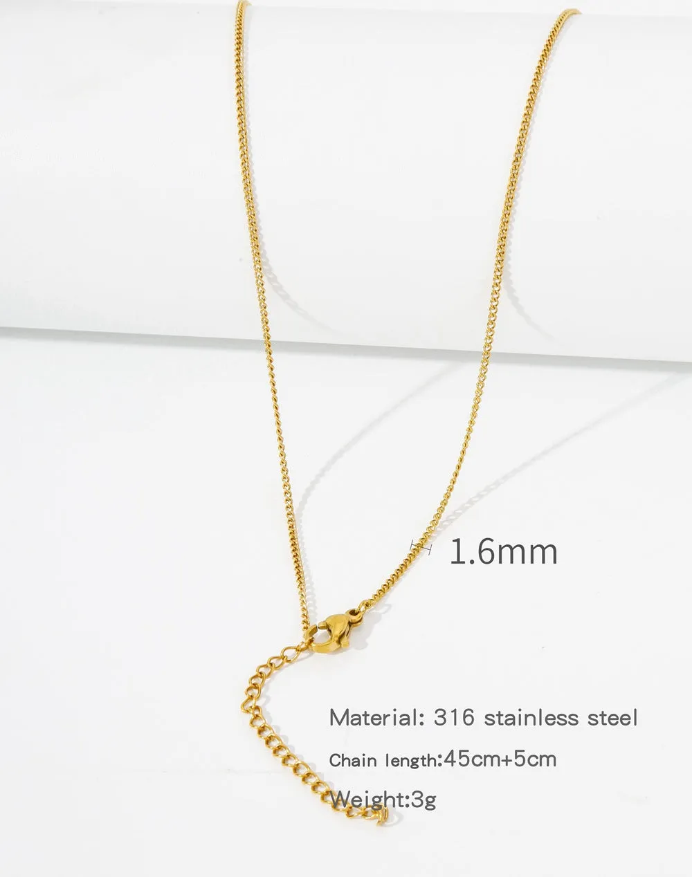Natural Celestial Stainless Steel Electroplating Necklaces