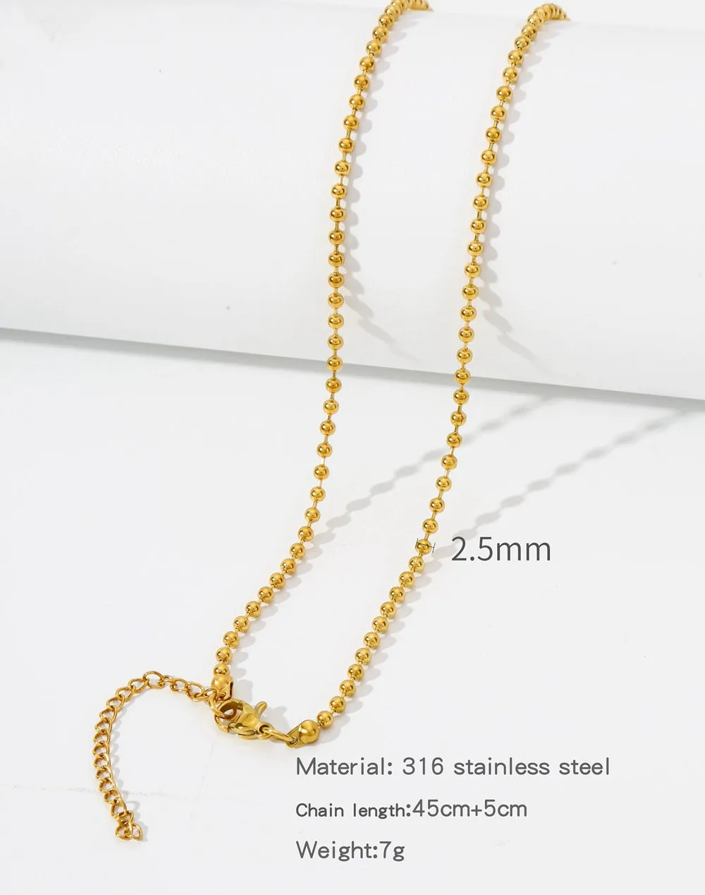 Natural Celestial Stainless Steel Electroplating Necklaces