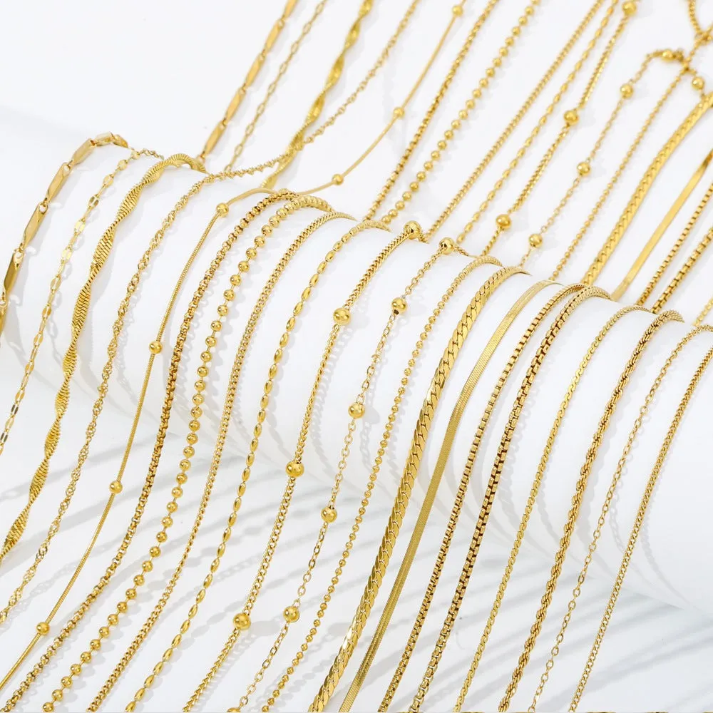 Natural Celestial Stainless Steel Electroplating Necklaces