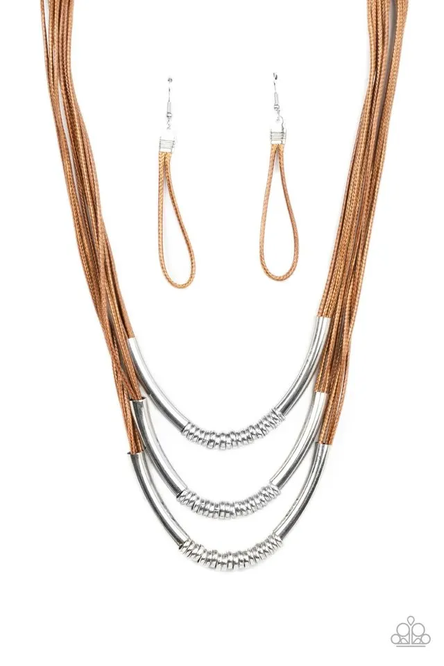 Paparazzi Necklace ~ Mechanical Mania - Brown